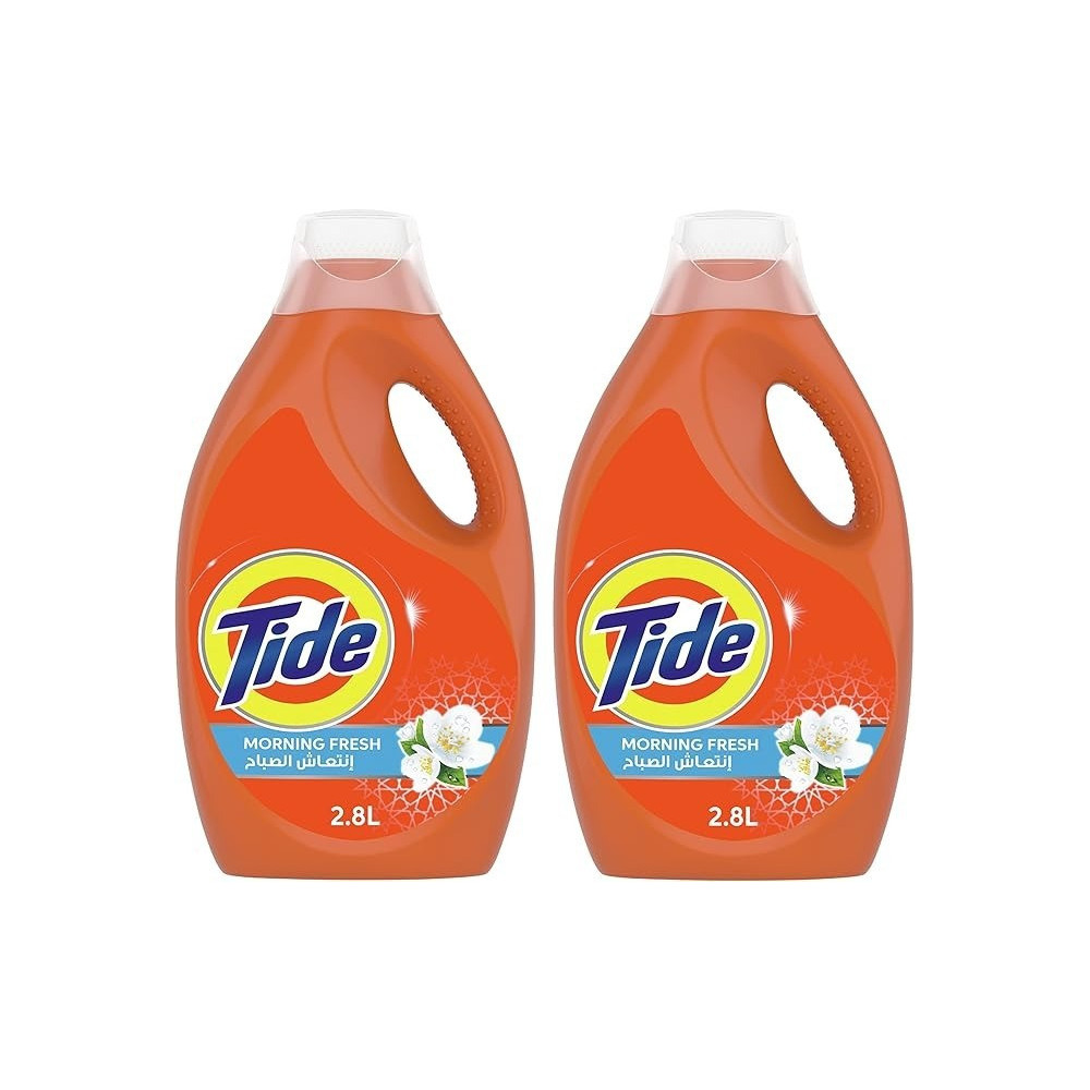 Tide Automatic Power Gel Laundry Detergent, Fresh Morning, 2.8 Litre, Dual Pack