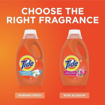 Tide Automatic Power Gel Laundry Detergent, Fresh Morning, 2.8 Litre, Dual Pack