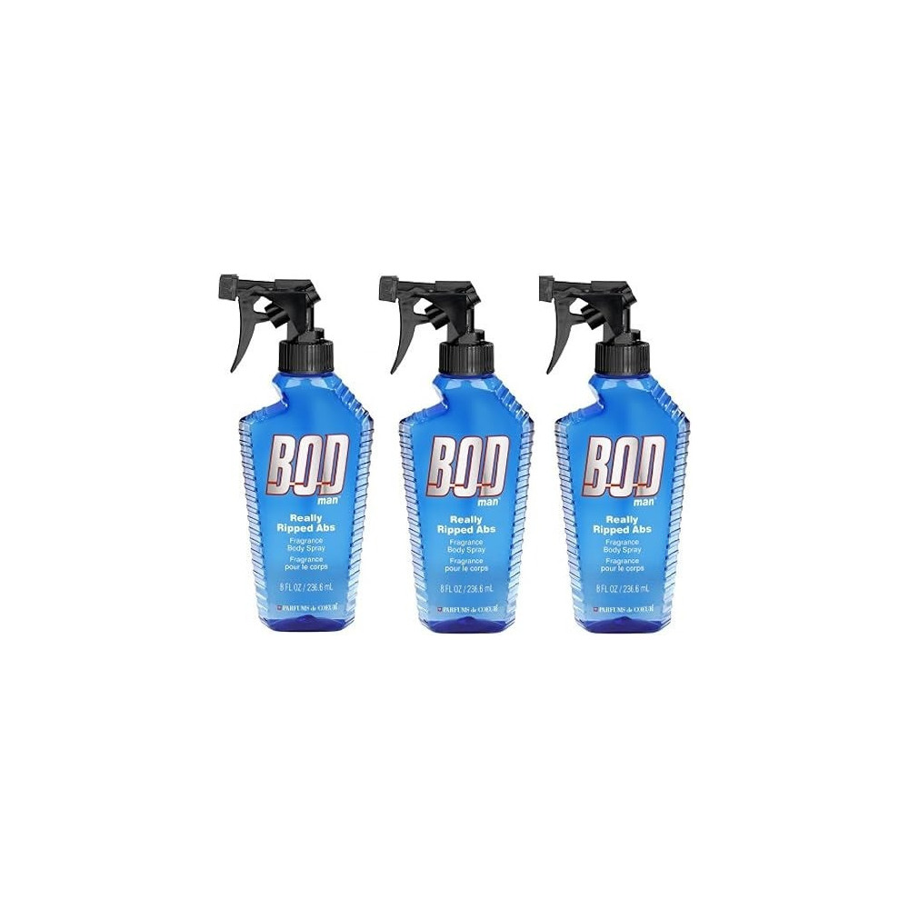 Bod Man Mens Body Spray, Really Ripped Abs, 236.6 ml, Pack Of 3