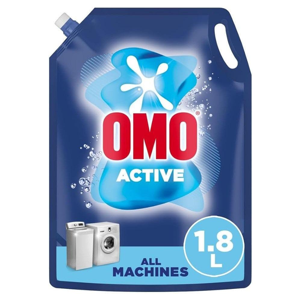 Omo Liquid Laundry Detergent, Active, 100Percentage Stain Removal In Just One Wash, 1.8L