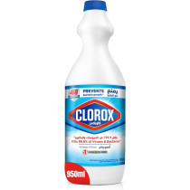 Clorox Liquid Bleach, Kills 99.9Percentage Of Viruses And Bacteria, 48 Hours Prevents Bacteria Growth, Removes Stains, 950Ml