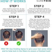 Surethik Hair Building Fibers- Conceal Hair Loss, Thinning Hair And Balding Spots Instantly With Natural Thickening Keratin Protein Fibers, 15 G, Light Brown