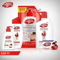 Lifebuoy Antibacterial Hand Wash, Total 10, For 100Percentage Stronger Germ Protection In 10 Seconds, 200Ml X 3