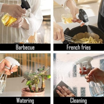 Aminno Oil Sprayer For Cooking, Olive Oil Spray Glass Square Bottle, 240 Ml Oil Vinegar Mister Spritzer Dispenser Transverse Vertical Spray For Air Fryer Bbq Baking Salad Making Canola Frying Grilling
