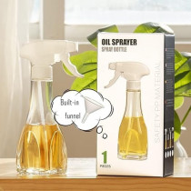 Aminno Oil Sprayer For Cooking, Olive Oil Spray Glass Square Bottle, 240 Ml Oil Vinegar Mister Spritzer Dispenser Transverse Vertical Spray For Air Fryer Bbq Baking Salad Making Canola Frying Grilling