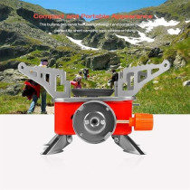 H.T.E Portable Camping Gas Stove, Lightweight Backpack Butane Burner, 2800W High Power With Convenient Piezo Ignition, Foldable, For Hiking Outdoor