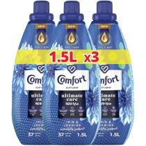 Comfort Concentrated Fabric Softener Iris And Jasmine, 1.5L, Pack Of 3