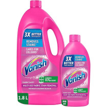 Vanish Laundry Stain Remover For Colored And White Clothes, 1.8 L Plus 500 Ml, Pink Liquid, Pack Of 2