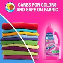 Vanish Laundry Stain Remover For Colored And White Clothes, 1.8 L Plus 500 Ml, Pink Liquid, Pack Of 2