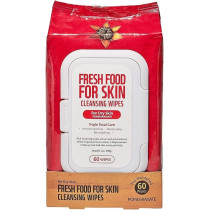 Farmskin Freshfood For Skin Facial Cleansing Wipes Makeup Daily Remover Pomegranate For Dry Skin, 60 Count