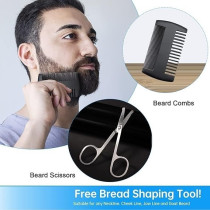Vetory Beard Apron, Beard Hair Catcher, Waterproof Non-Stick Beard Cape Grooming Cloth, Beard Catcher For Men Shaving Trimming With 2 Suction Cups Comb Scissor, Adjustable Neck Straps, Best Gift For Men