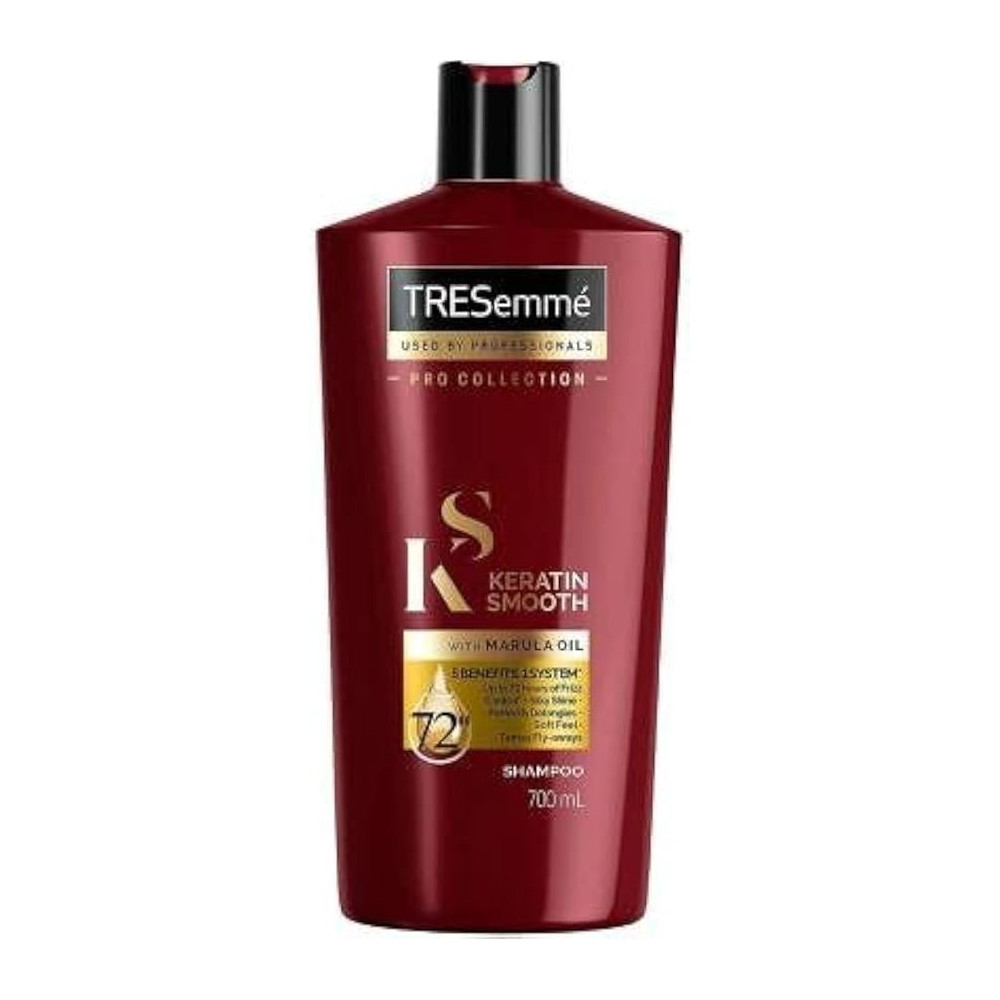 Tresemme Pro Collection Keratin Smooth Shampoo With Marula Oil 5 In 1 Benefits, Packaging May Vary, 700 Ml