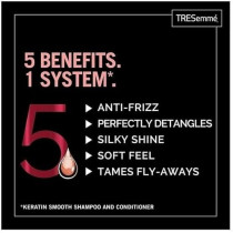 Tresemme Pro Collection Keratin Smooth Shampoo With Marula Oil 5 In 1 Benefits, Packaging May Vary, 700 Ml