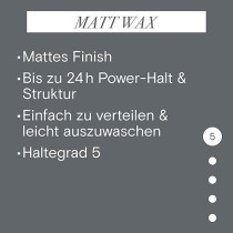 Taft Matt Styling Wax With Hold Level 5, Hair Wax For Long-Lasting Hair Styles With Matte Finish With Up To 24 Hours Power Hold, Gives Styled Hair Structure, 75 Ml