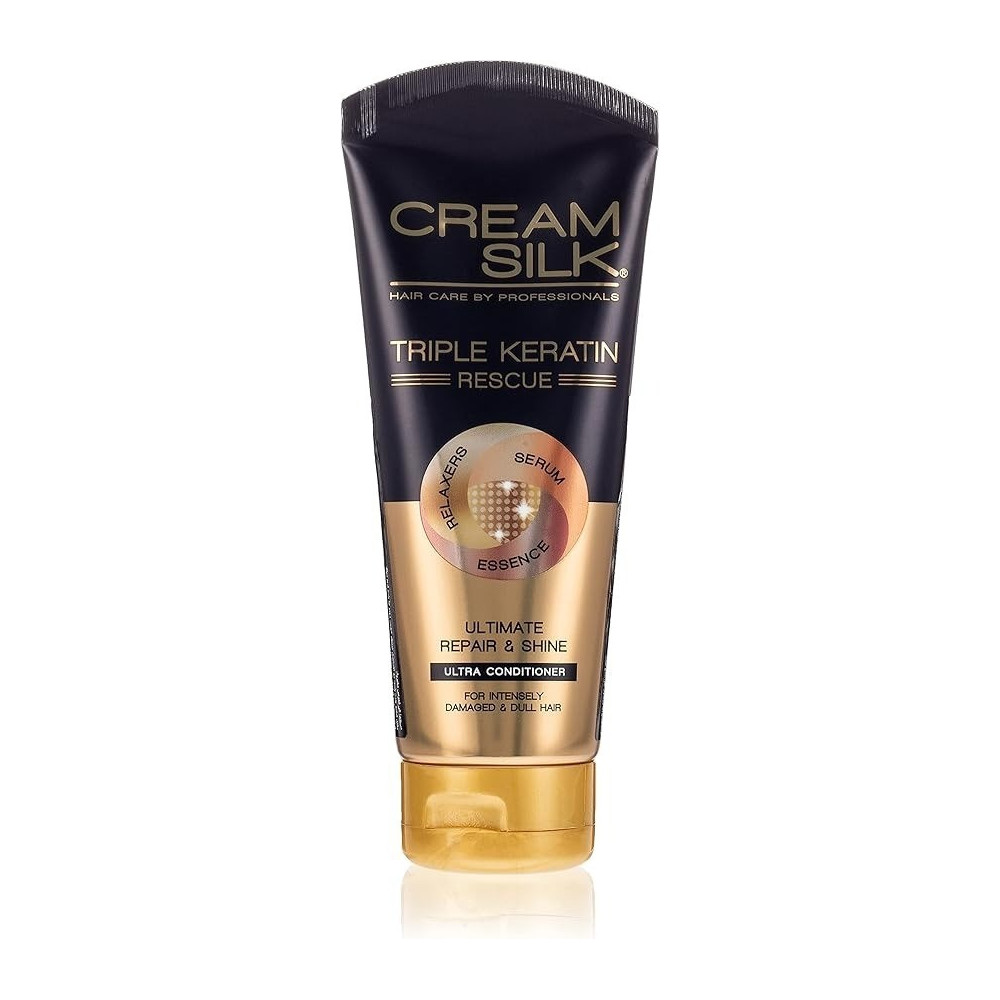 Cream Silk Triple Keratin Rescue Ultimate Repair And Shine Conditioner, Conditioner Ultimate Repair Triple Keratin, 170Ml