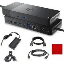Dell Wd22Tb4 Thunderbolt 4 Dock, Docking Station Dual Monitor With 180W Ac Adapter, Hdmi Cable, Displayport Cable, Laptop Docking Station, Black