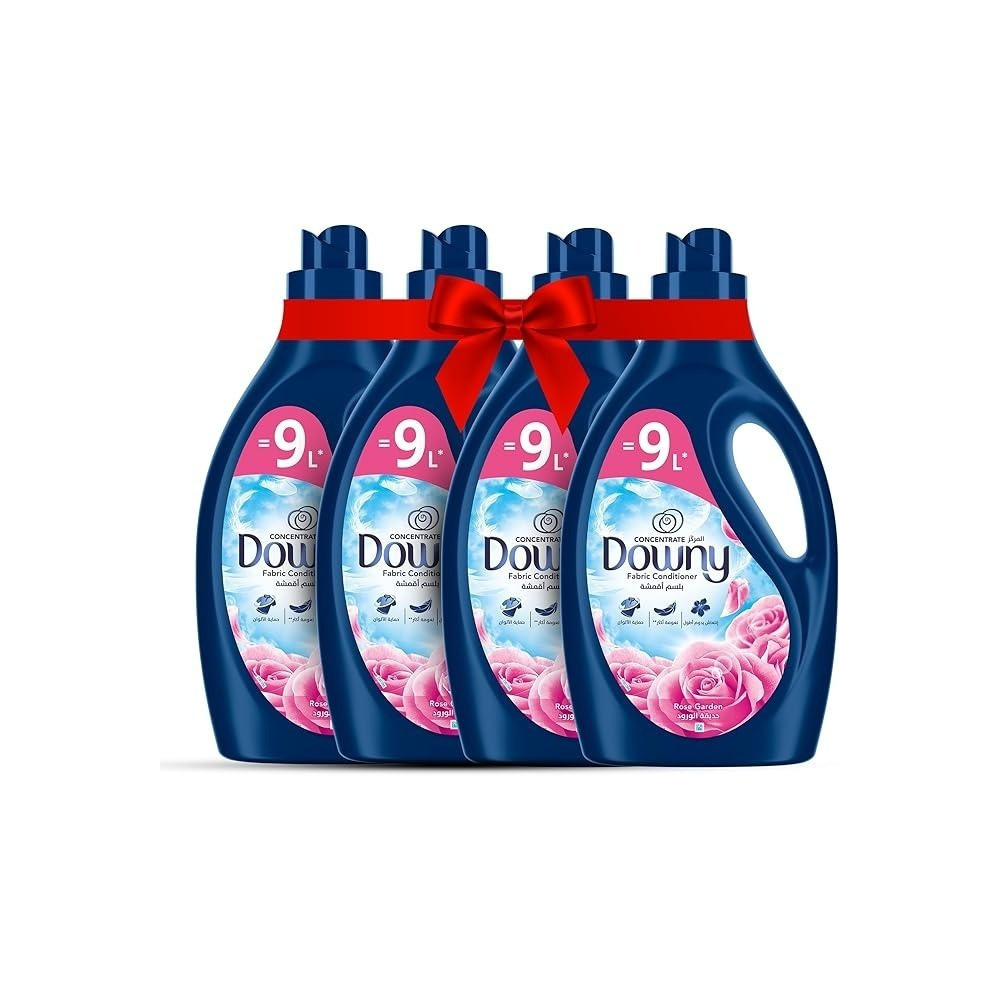 Downy Fabric Conditioner, Concentrate, Rose Garden Variant, Color Protection, More Softness, Longer Lasting Freshness, 3L, Pack Of 4