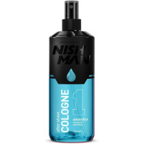 Nishman Aftershave Men, Cologne 01 Antarctica, Relaxing Refreshing After Shaving Spray Lotion Kolonya For Men, Citrus, Grapefruit, Tangerine, Refreshing Sea Water, 400 Ml