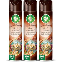 Air Wick Sandalwood Aerosol, Easy To Use Air Freshener, Eliminates Bad Odour Like Cat Litter Smell, 300 Ml, Pack Of 3