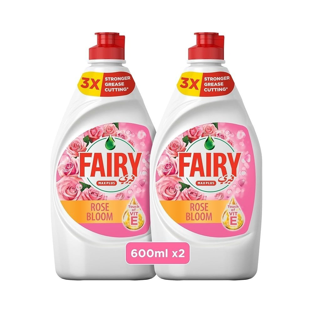 Fairy Dishwashing Liquid, Rose Bloom, 2 X 600Ml