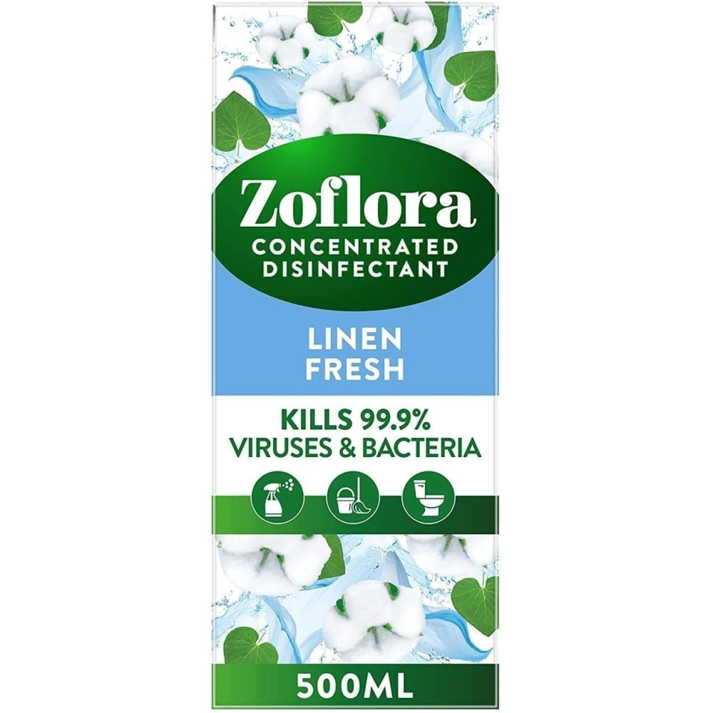 Zoflora, Multi-Purpose Concentrated Disinfectant, Linen Fresh, 500Ml