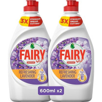 Fairy Dishwashing Liquid, Refreshing Lavender, 2 X 600Ml