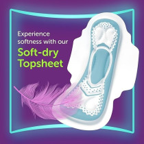 Always Aloe Cool Disposable Pads With Aloe Vera Essence For Light Days For Zero Irritation Feel, Long Maxi Thick Pads With Wings, 50 Pads