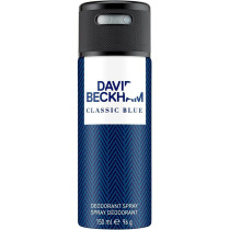 David Beckham Classic Blue Deodorant Body Spray For Him, Antiperspirant Spray, David Beckham Fragrance, Long Lasting Deodorant, Citrusy, Woody Scent, 150Ml