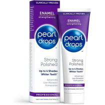 Pearl Drops Strong White Toothpaste, Polished Mint Flavour, Clinically Proven Whitening, Low Abrasion, Daily Use Formula, 75ml