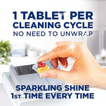 Finish Powerball Dishwasher Detergent All in One Tablets for Deep Clean And Sparkling Shine, Lemon Sparkle, 42 Tabs (21 Tabs, Pack of 2)