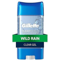 Gillette Antiperspirant and Deodorant For Men, Clear Gel, Wild Rain Scent, 107g
