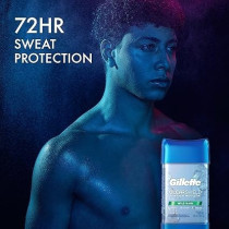 Gillette Antiperspirant and Deodorant For Men, Clear Gel, Wild Rain Scent, 107g