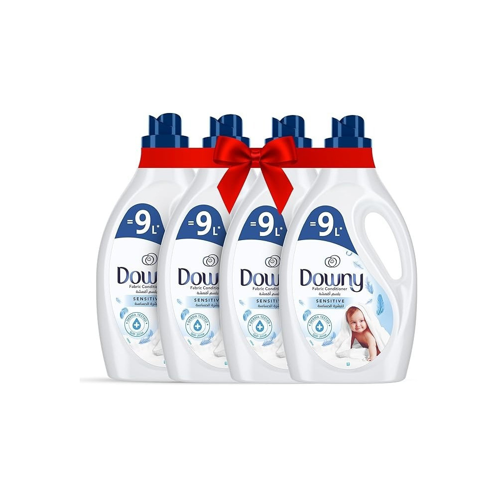 Downy Fabric Conditioner, Concentrate, Sensitive Variant, Color Protection, More Softness, Longer Lasting Freshness, 3 Liter, Pack of 4