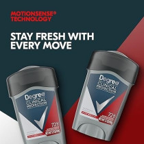 Degree Men Antiperspirant Deodorant Sport Strength, 72-Hour Sweat And Odor Protection Prescription-Strength Antiperspirant For Men With MotionSense Technology, 48 g, Pack of 2