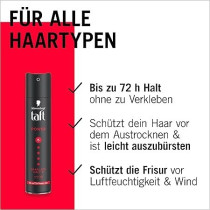 Taft Schwarzkopf Hair Polish Power Hold Level 5 Hair Styling, Hair Spray for All Hair Types, Up to 72 Hours Strong Hold, Vegan Formula, 5 x 250 ml