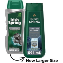 Irish Spring Charcoal Refresh Body Wash for Men, 591 mL