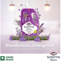 Clorox Scentiva Disinfectant Floor Cleaner, Tuscan Lavender, Kills 99.9% of Viruses and Bacteria, Bleach Free, 3 Liter