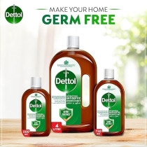 Dettol Antiseptic Antibacterial Disinfectant Liquid for Effective Germ Protection And Personal Hygiene, Used in Floor Cleaning, Bathing and Laundry, 1Liter, Pack of 2