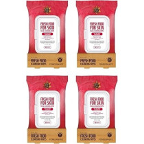 FARMSKIN Freshfood For Skin Facial Cleansing Wipes Makeup Daily Remover Pomegranate for Dry Skin, 60 count, Pack of 4