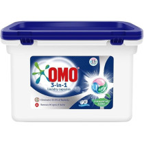 OMO 3-in-1 Laundry Capsules, Eucalyptus Stain Removal Detergent, 15 pods