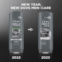 Dove Men Care Elements Body Wash Charcoal Plus Clay, Effectively Washes Away Bacteria While Nourishing Your Skin, Gray, 532