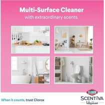 Clorox Scentiva Multi-Surface Cleaner Japanese Spring Blossom, Bleach Free Disinfectant Spray, 500ml