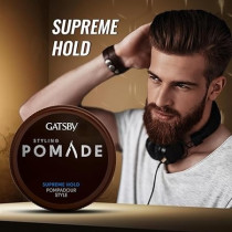 Gatsby Styling Pomade Supreme Hold Creates Trendy Pompadour Hairstyle, 75gm