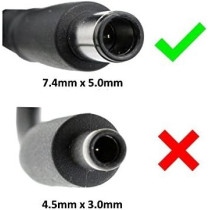 Dell Latitude E5250, E5270, E5440, E5450, E5470, E5540, E5550, E5570, E6440, E6540, E7240, E7270, E7440, E7470 65w Power Adapter Charger Plus Power Cable JNKWD LA65NM13, Black