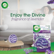 Air Wick Crystal Air Gel, Contains Natural Essential Oils, Eliminates Bad Odour like Cat Litter Smell, Lavender Fragrance