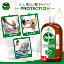 Dettol Antiseptic Antibacterial Disinfectant Liquid For Effective Germ Protection And Personal Hygiene, Used in Floor Cleaning, Bathing and Laundry, 2L