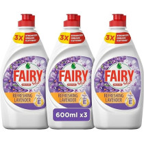 Fairy Dishwashing Liquid, Refreshing Lavender, 3 x 600ml