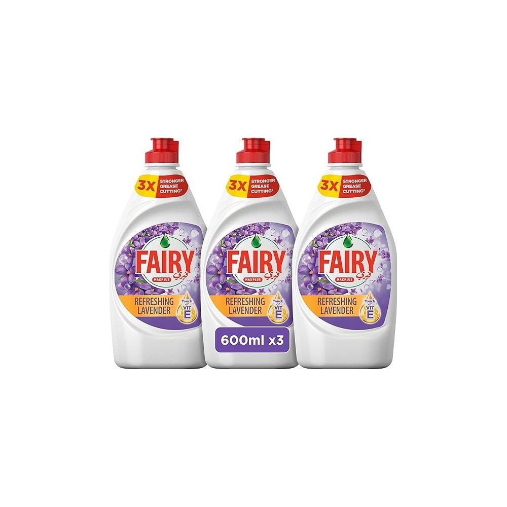 Fairy Dishwashing Liquid, Refreshing Lavender, 3 x 600ml