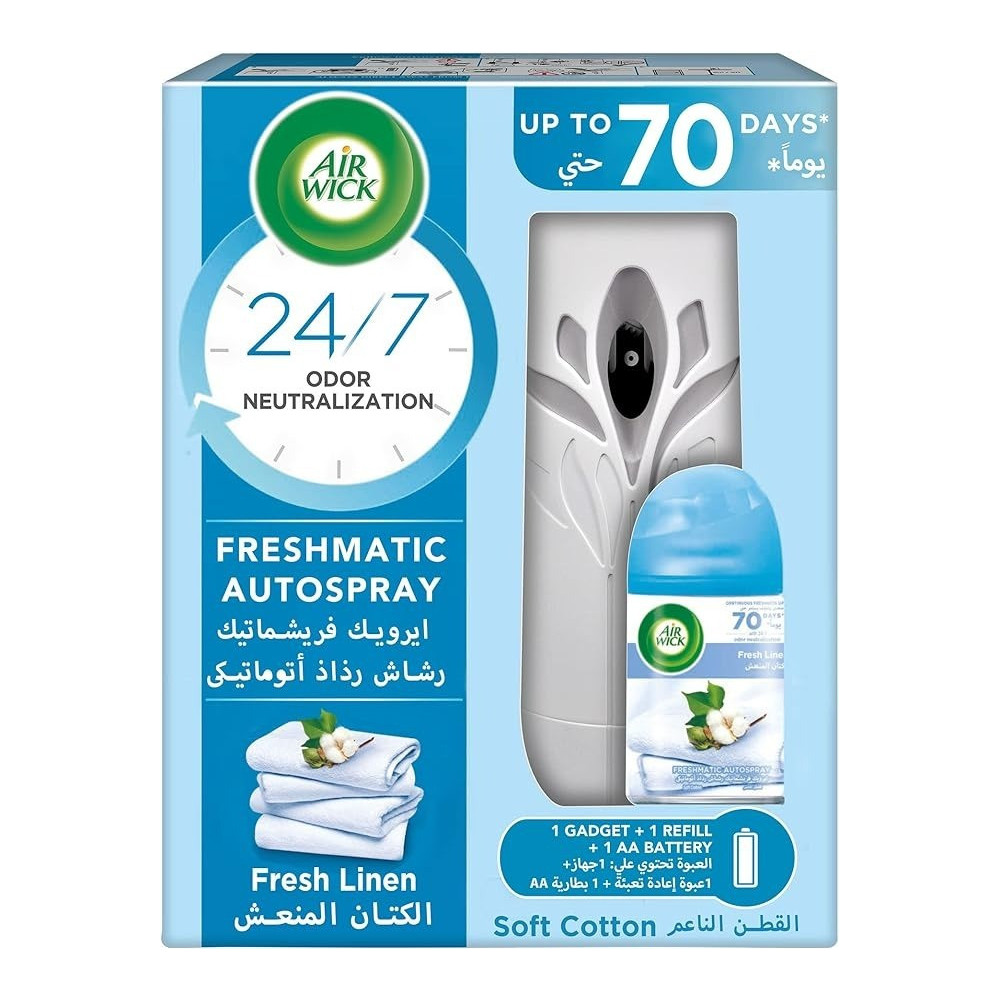 Air Wick Pure Soft Cotton Freshmatic Auto Spray, 250 ml