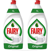 Fairy Original Dishwashing Liquid Soap, 2 x 1 Liter